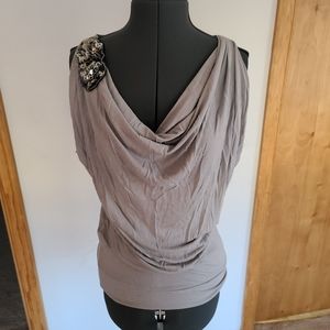 Express Cowel Neck Tunic Blouse Tank Top V-Neck